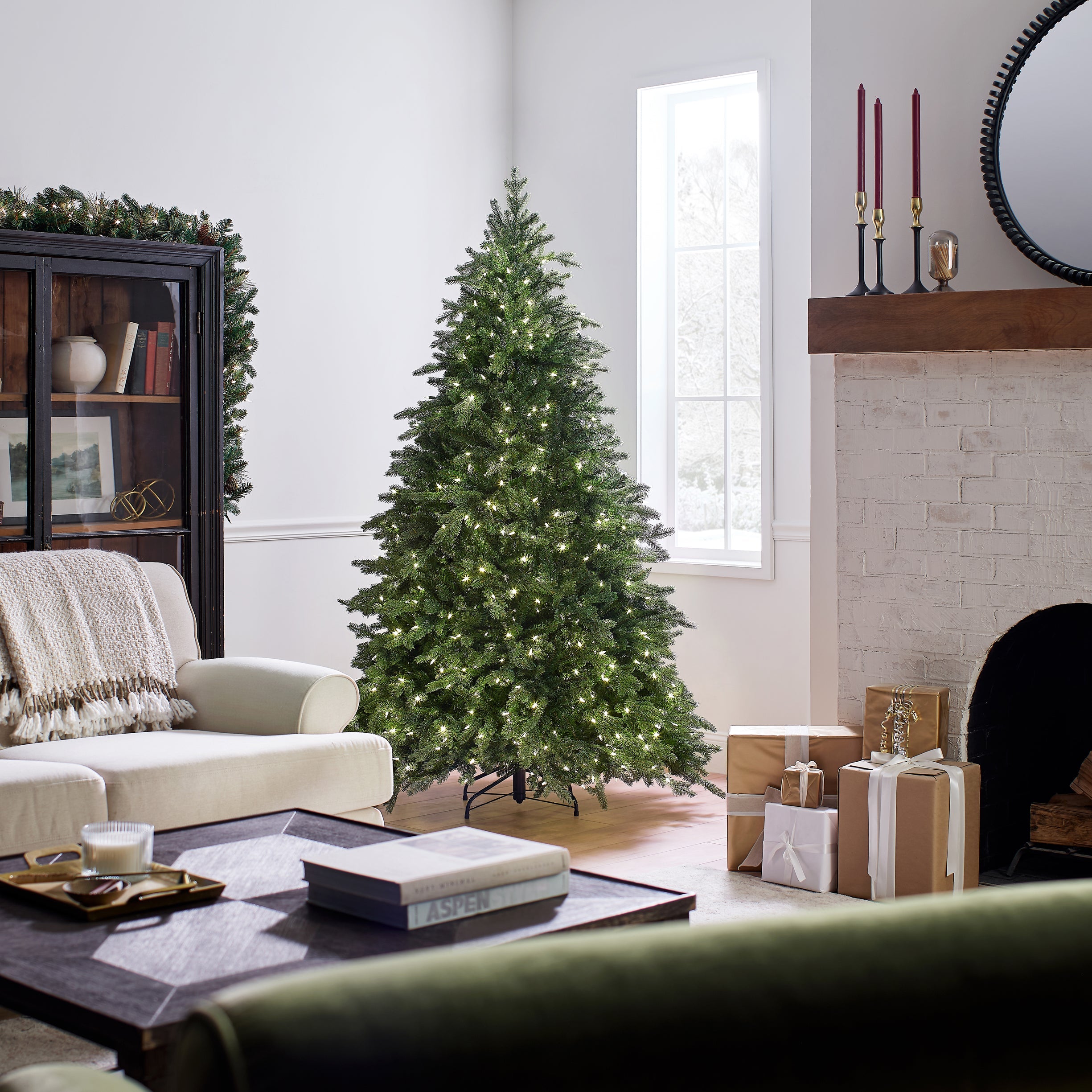 6.5 ft. Pre-Lit Princeton Fraser Fir Tree with  PowerConnect Dual Color LED Lights