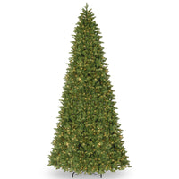 12 ft. Pre-Lit Ridgewood Spruce Slim Tree with Dual Color LED Lights