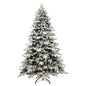 7.5 ft. Pre-Lit Snowy Avalanche Tree with Dual Color LED Lights