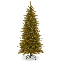 7.5 ft. Pre-Lit Sierra Spruce Slim Tree with Clear Lights
