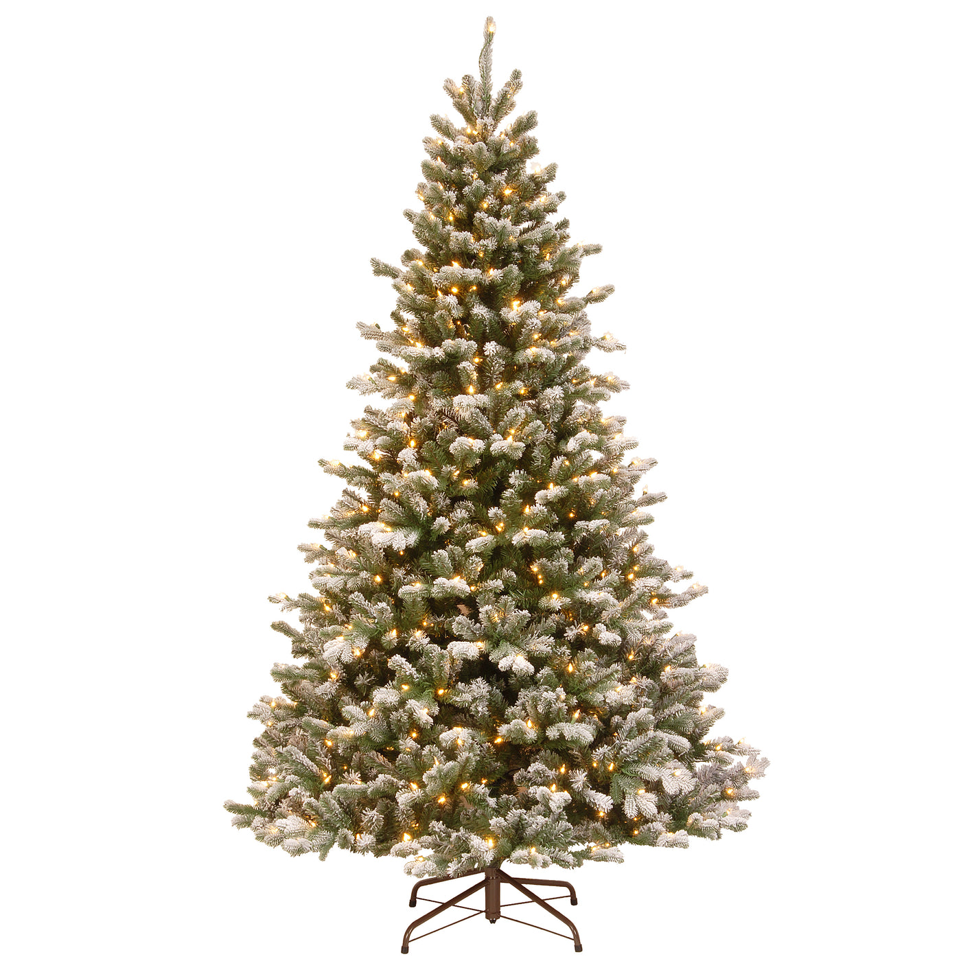 7.5 ft. Pre-Lit Snowy Sheffield Spruce Tree with PowerConnect Warm White LED Lights