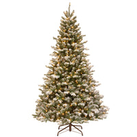 7.5 ft. Pre-Lit Snowy Sheffield Spruce Tree with PowerConnect Warm White LED Lights