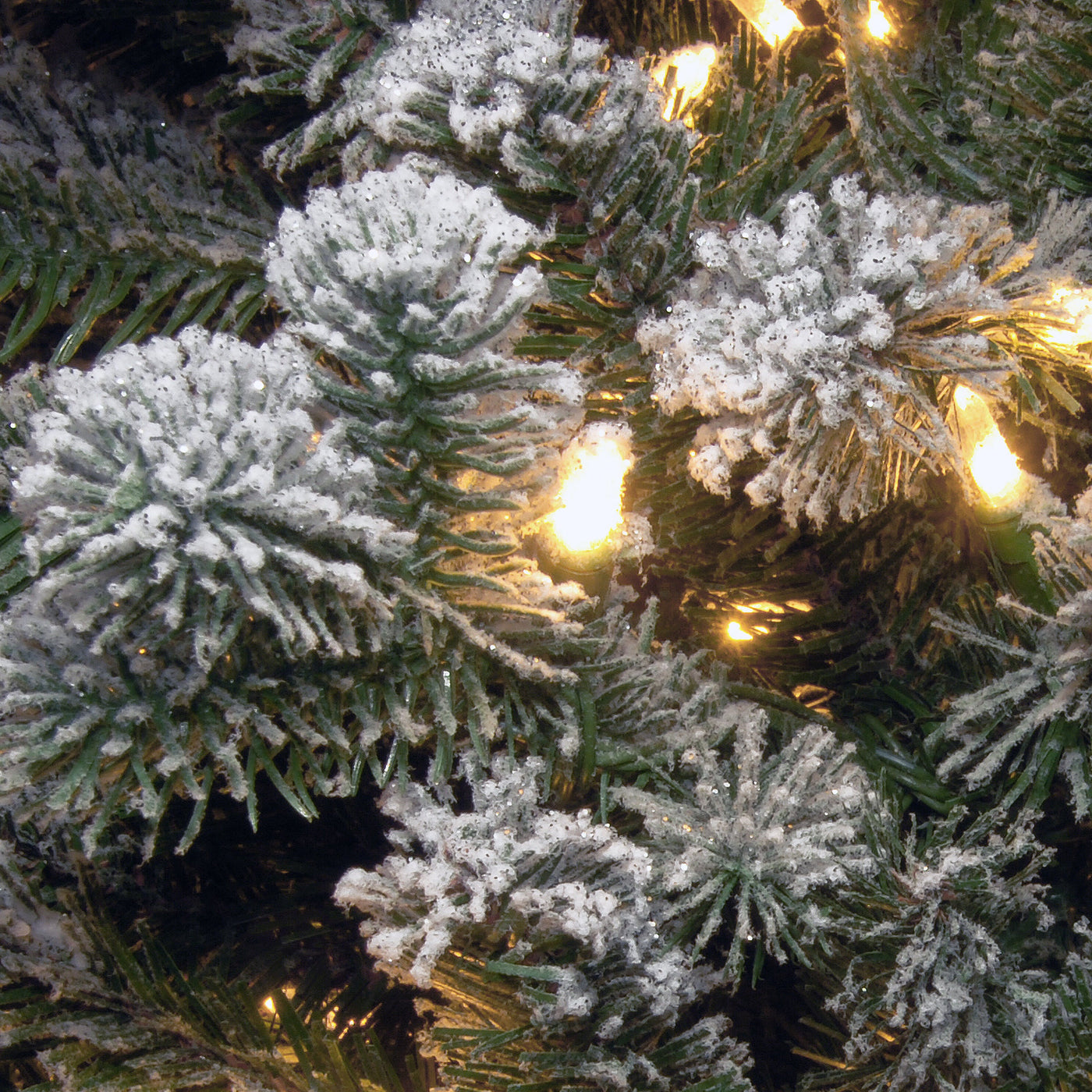 6 ft. Pre-Lit Snowy Sheffield Spruce Slim with Clear Lights