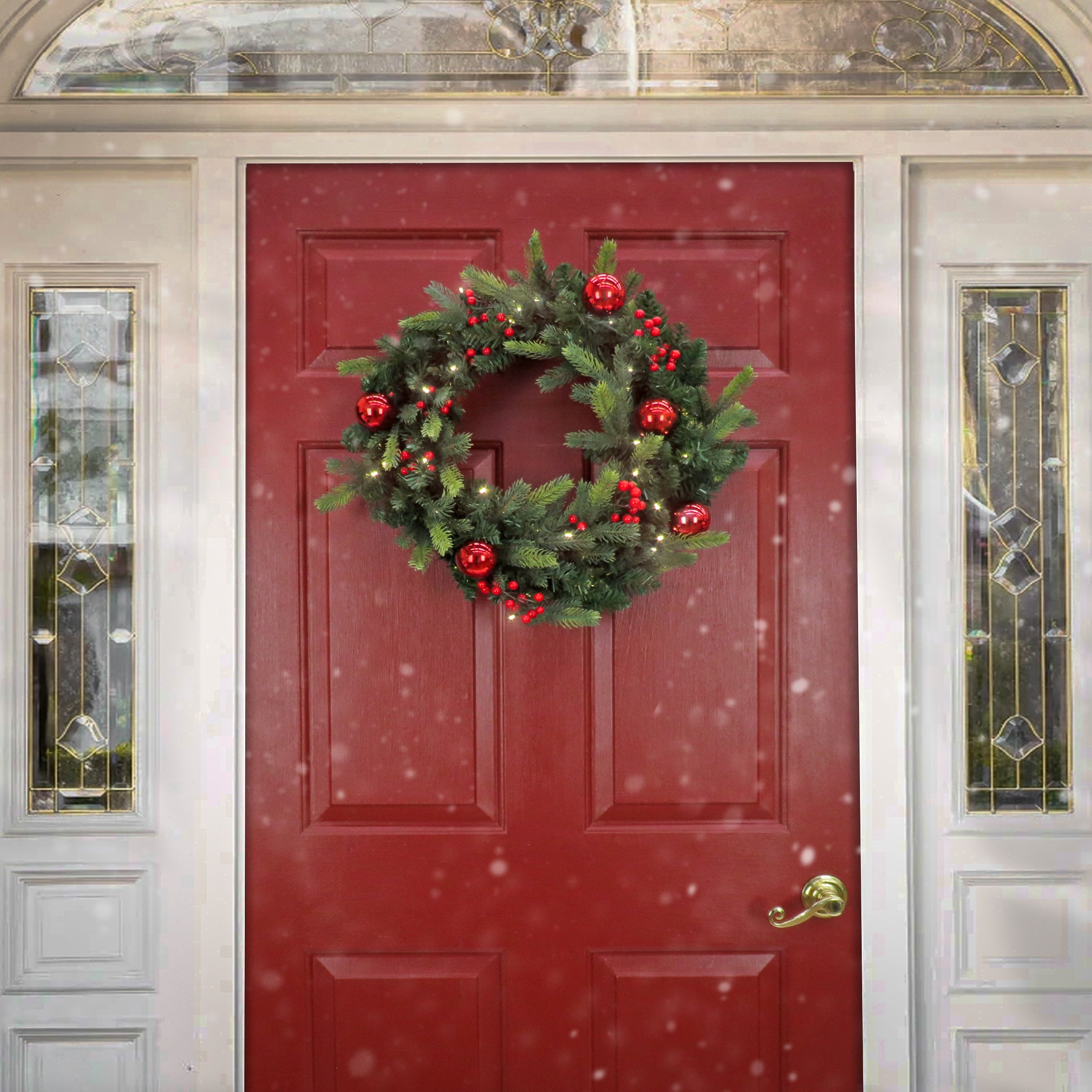 24 in. Pre-Lit Scotch Creek Fir Wreath
