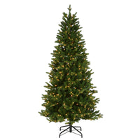 7.5 ft. Pre-Lit Townend Spruce Slim Tree with Clear Lights