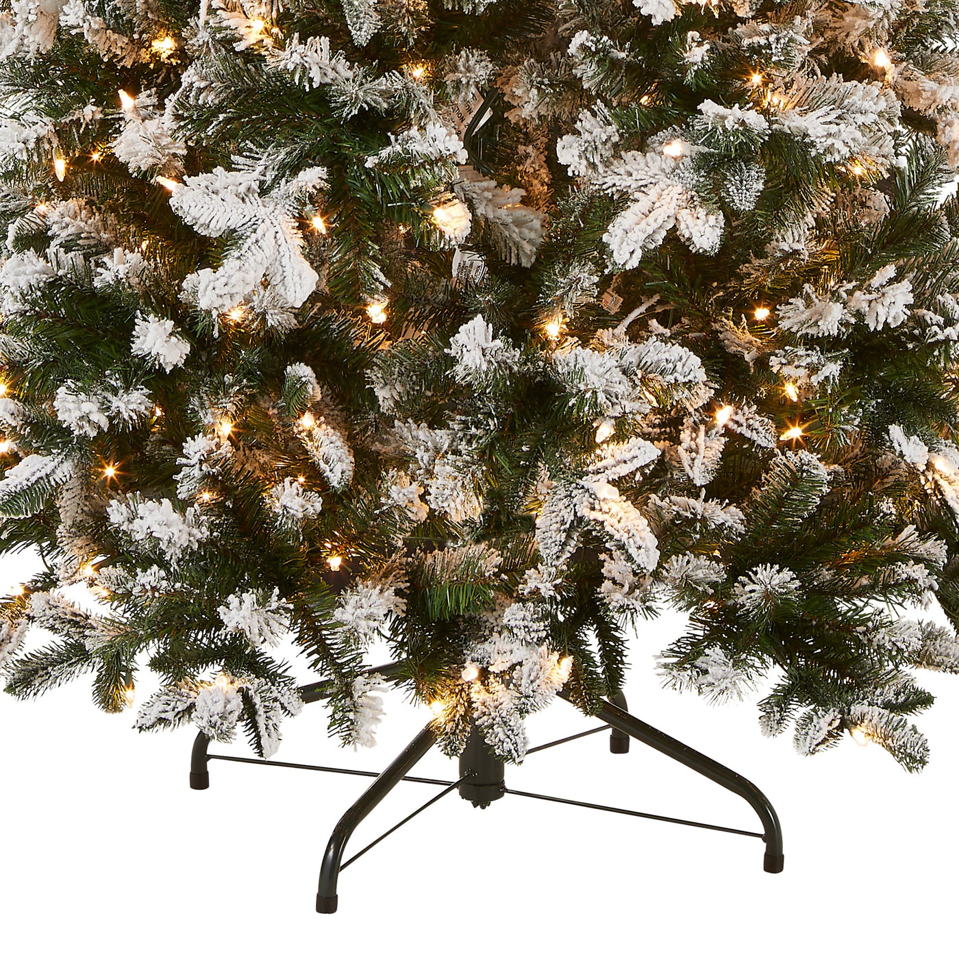 6.5 ft. Pre-Lit Snowy Everest Fir Medium Tree with Clear Lights