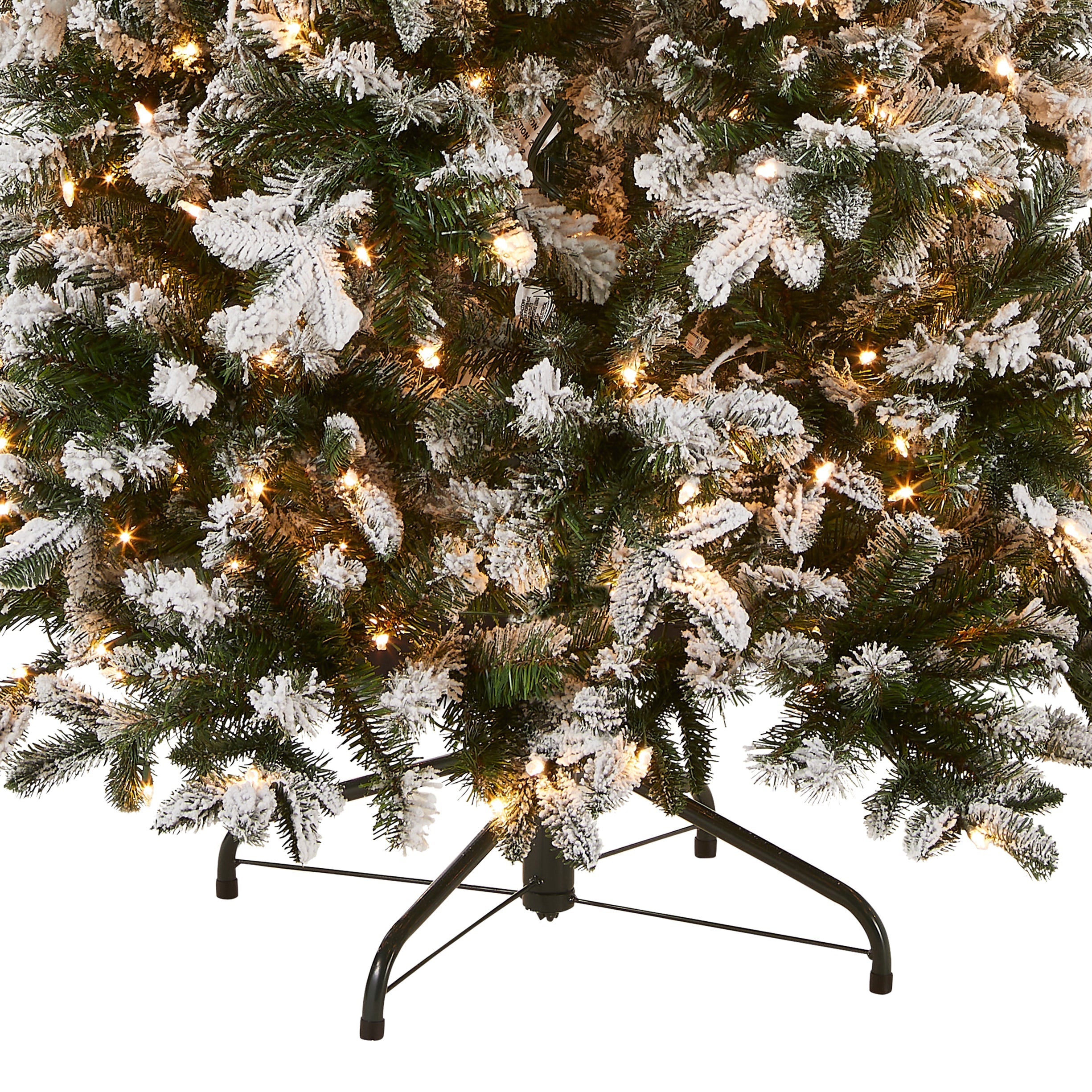 6.5 ft. Pre-Lit Snowy Everest Fir Medium Tree with Clear Lights