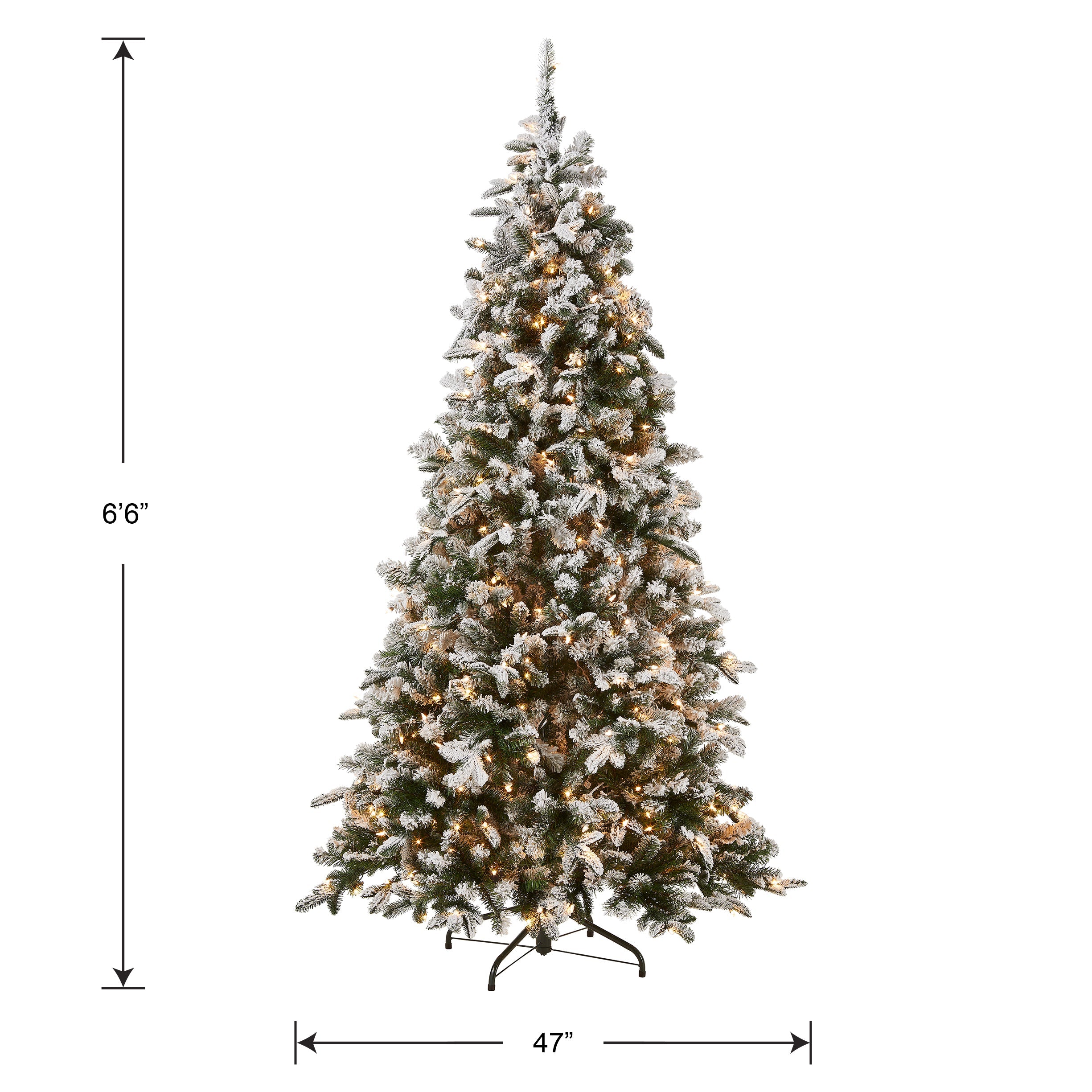 6.5 ft. Pre-Lit Snowy Everest Fir Medium Tree with Clear Lights