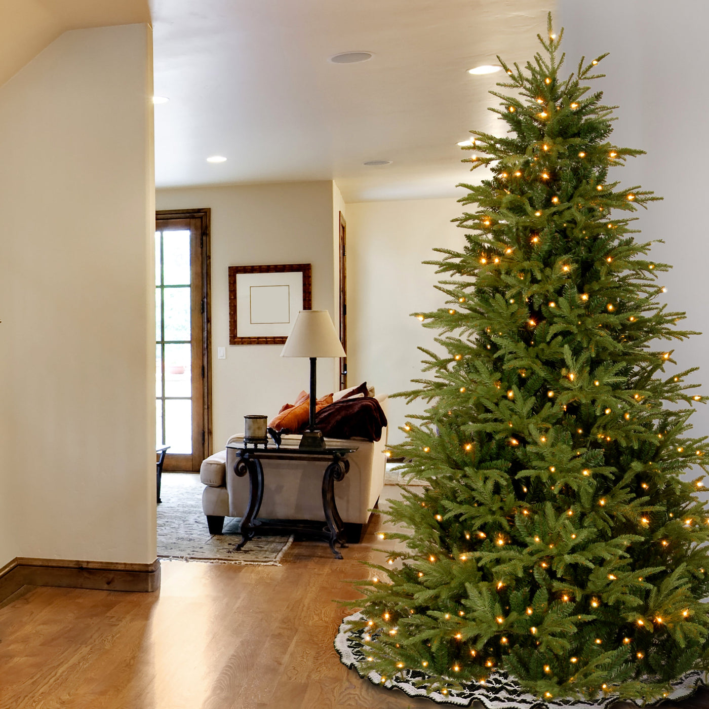 7.5 ft. Pre-Lit Victoria Fir Tree with Clear Lights