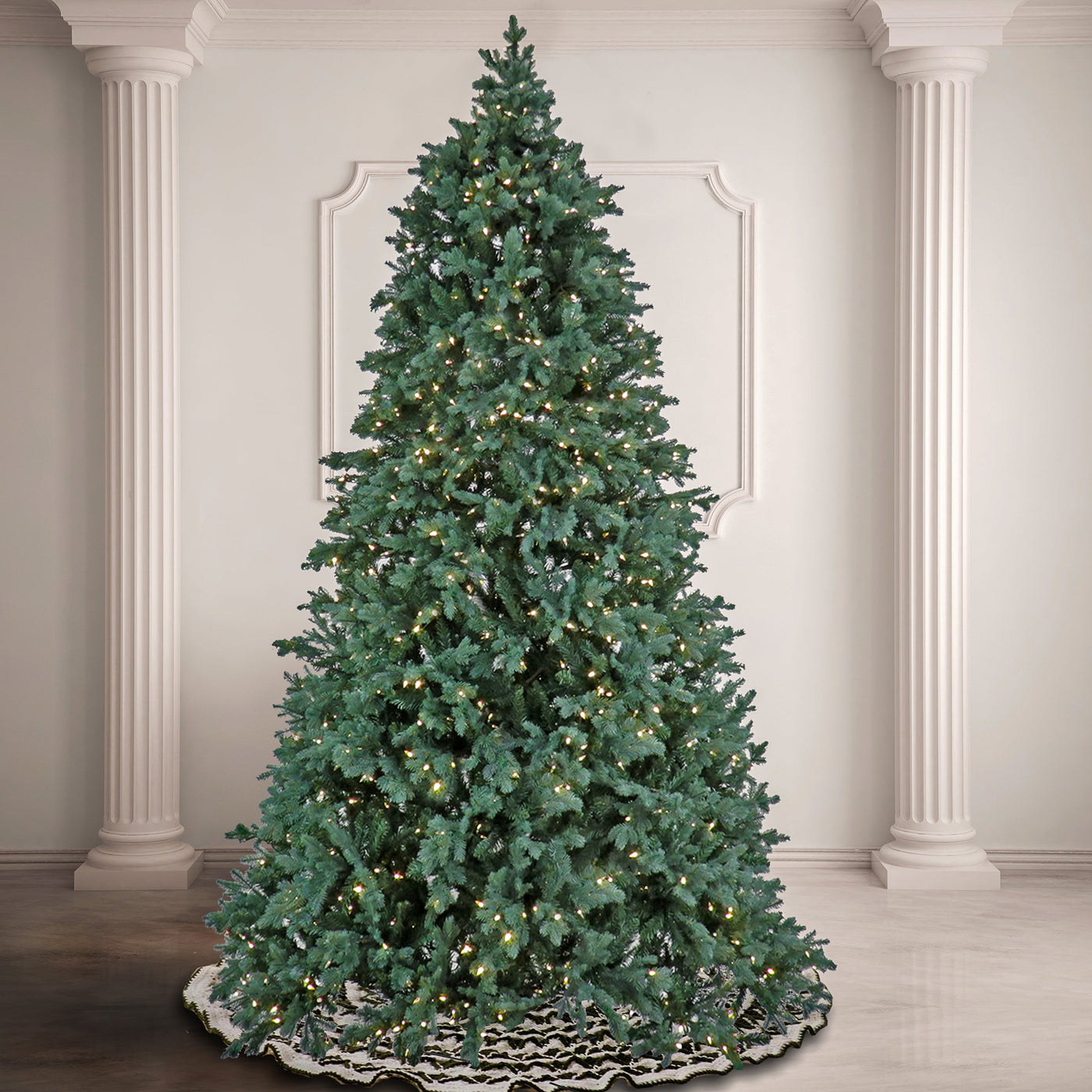 9ft. Pre-Lit Wellesley Fir Hinged Tree with PowerConnect Dual Color LED Lights