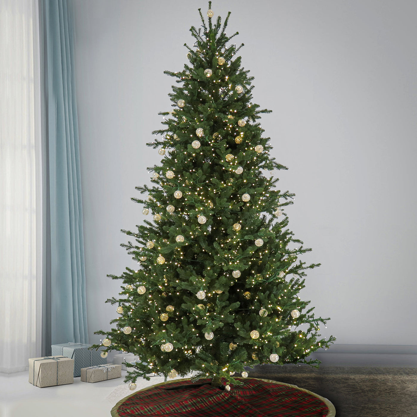 7.5 ft. Pre-Lit Aspen Pine Tree with LED Lights