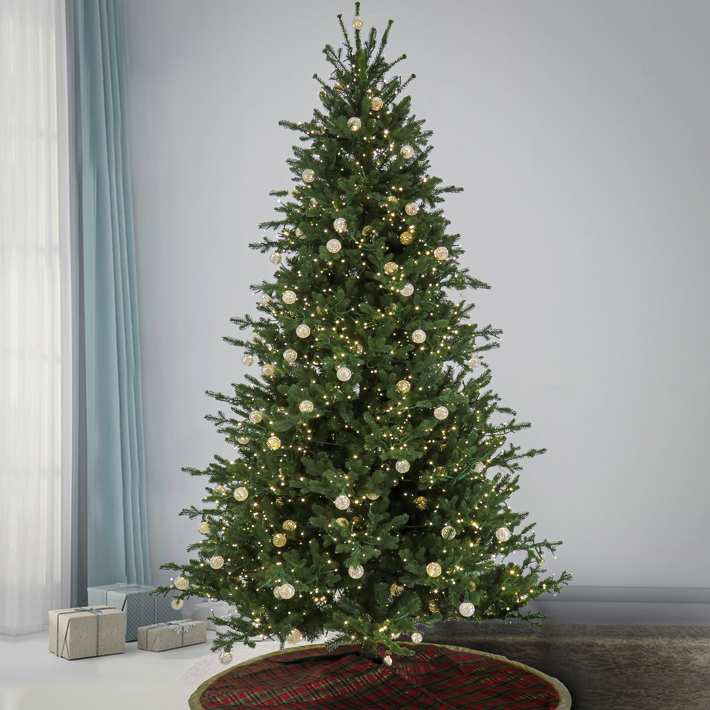 7.5 ft. Pre-Lit Aspen Pine Tree with LED Lights