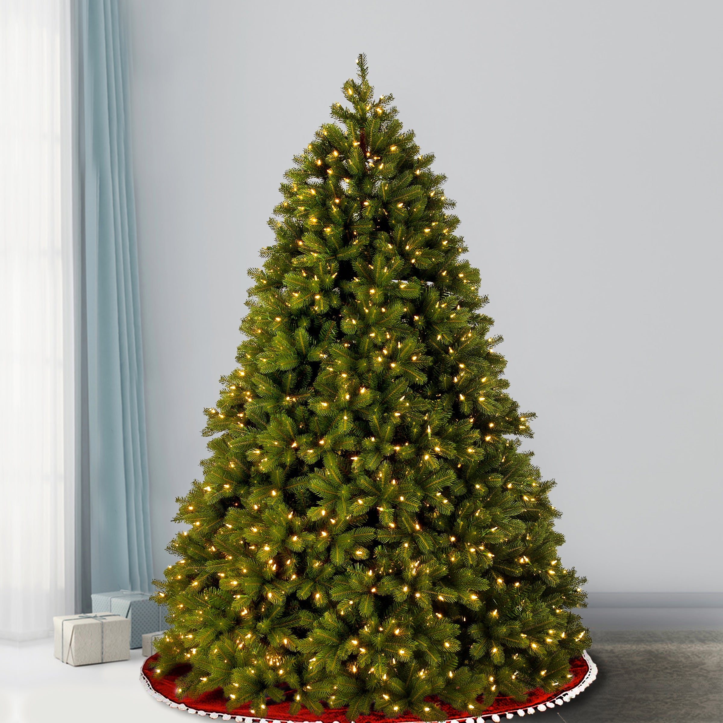 6.5 ft. Pre-Lit Deluxe Downswept Douglas Fir Tree with Dual Color LED Lights