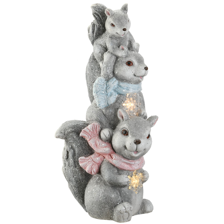19" LED Squirrel Trio Fuguerine