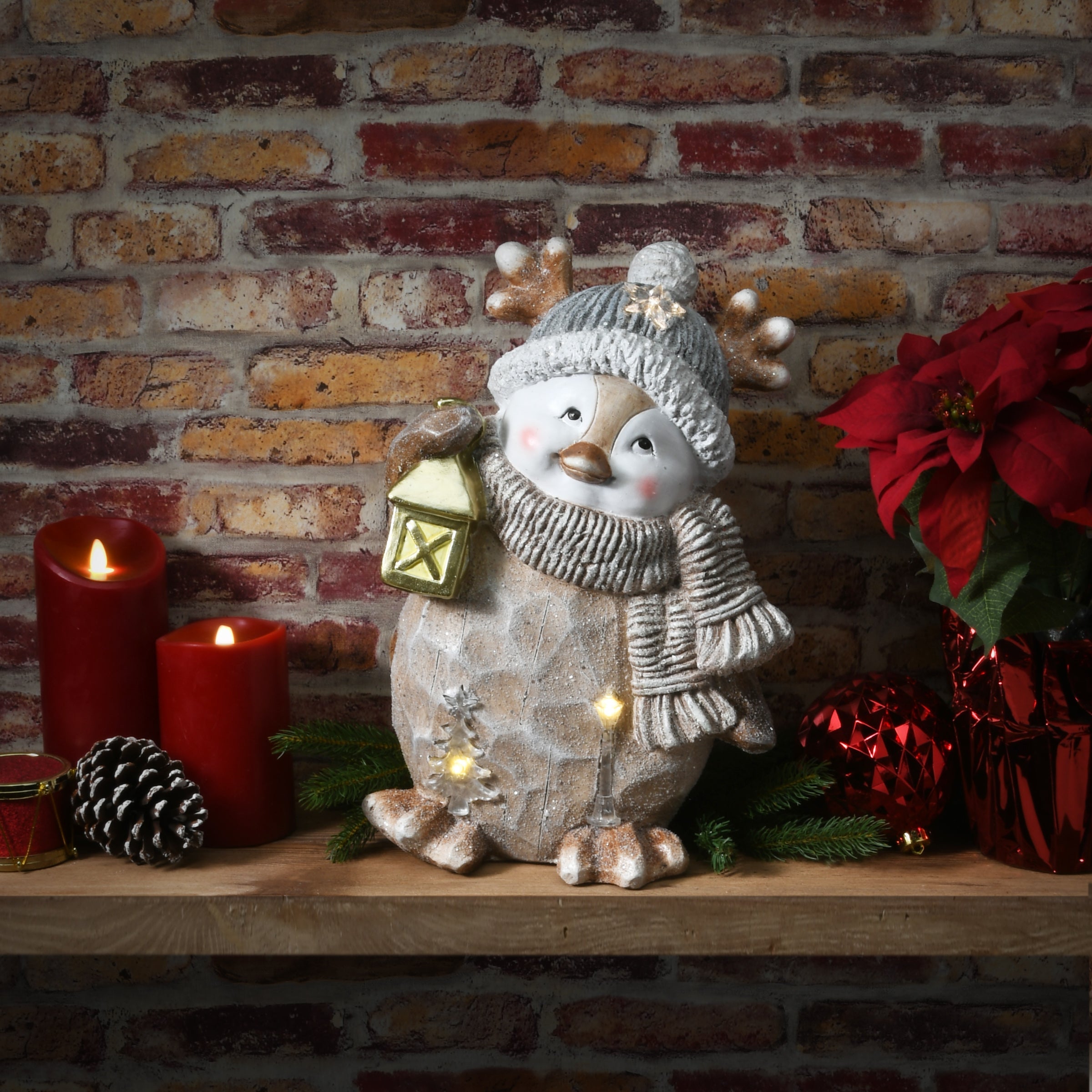 16 in. Lighted Penguin Figurine