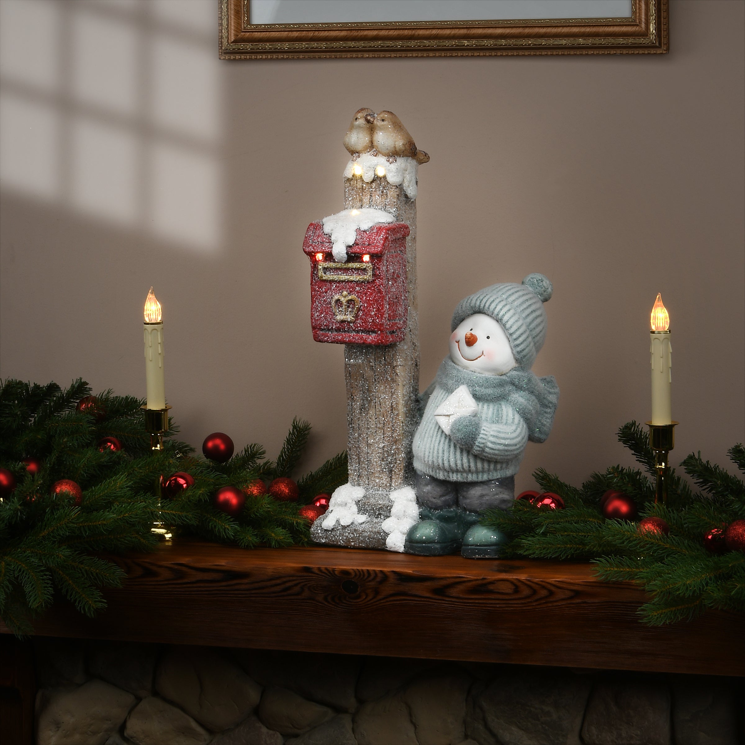 20 in. Snowman Sending Mail