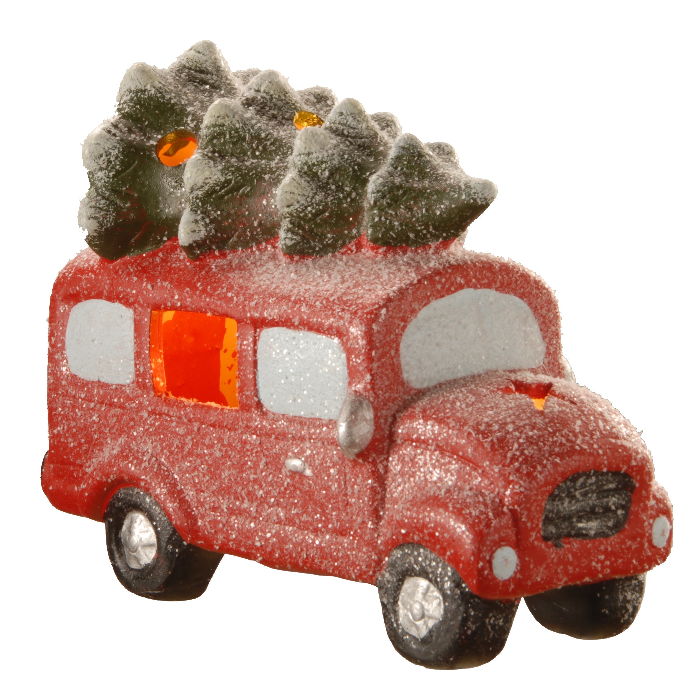 7 in. Terracotta Holiday Truck with Warm White LED Lights