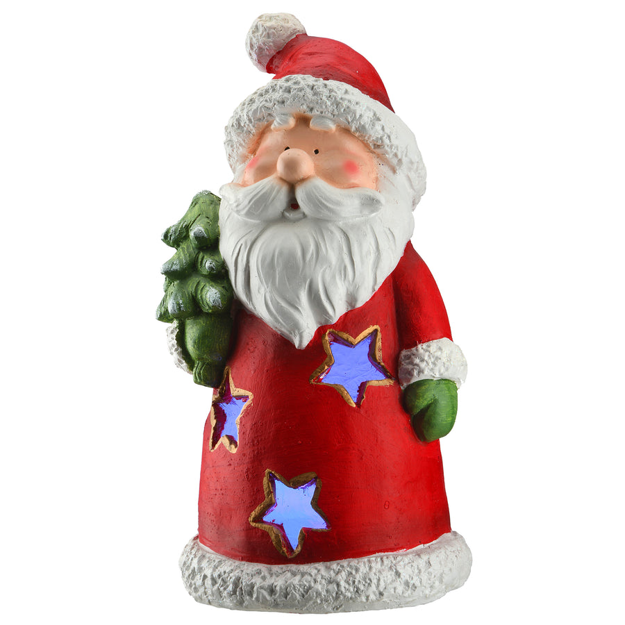 17" Santa Figuerine with Flashing Multicolor Light