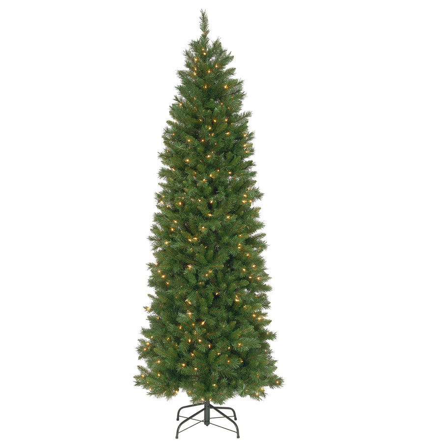 7.5 ft. Pre-Lit Pennington Fir Pencil Tree with Clear Lights