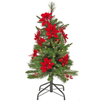 3 ft. Pre-Lit Colonial Pencil Slim Tree with Clear Lights