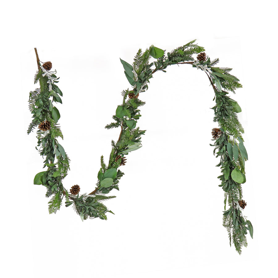 9 ft. Mixed Leaves Christmas Garland