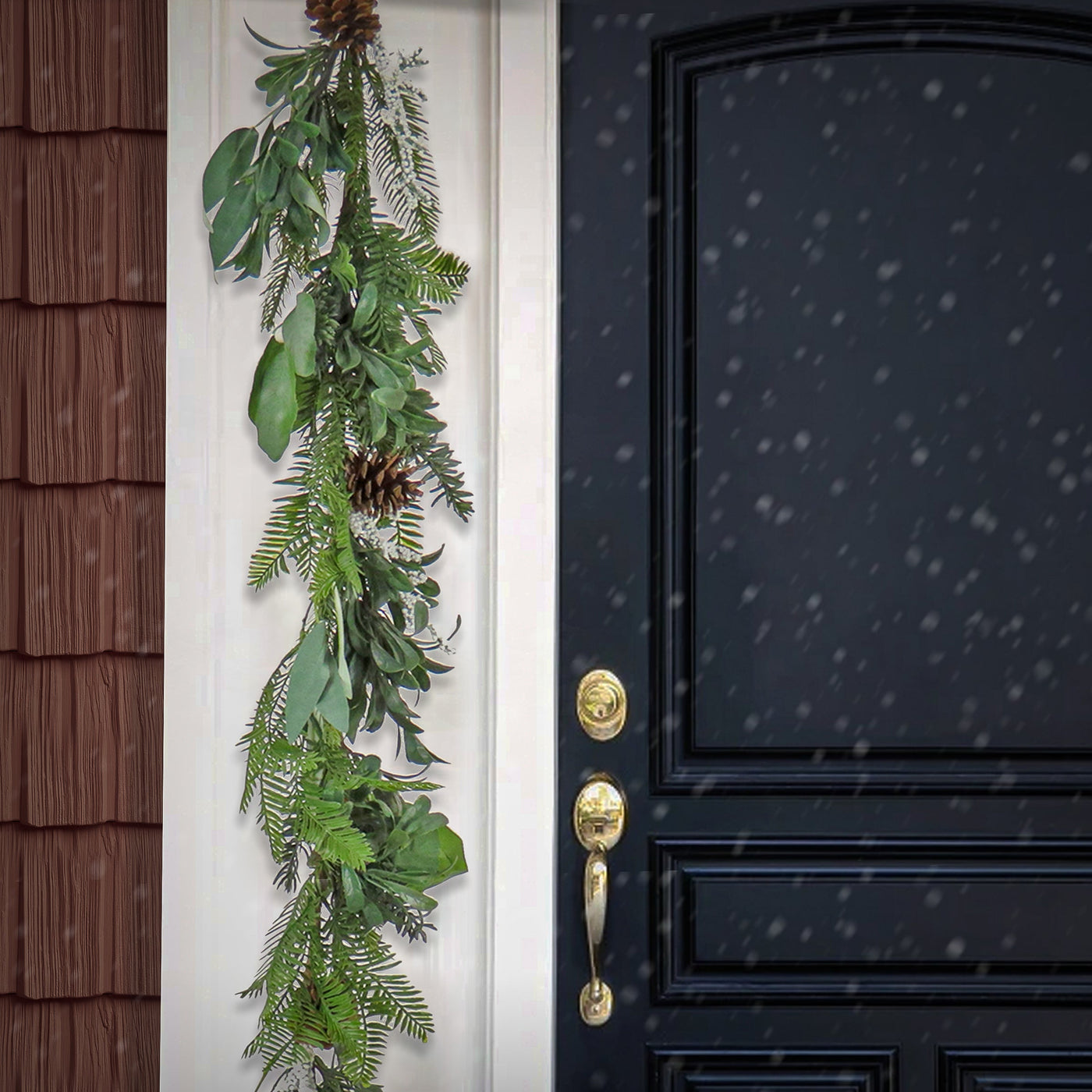 9 ft. Mixed Leaves Christmas Garland