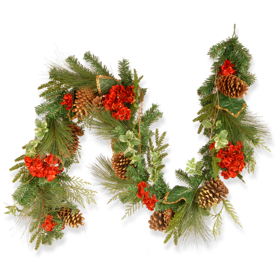 6 ft. Hydrangea Pine Garland