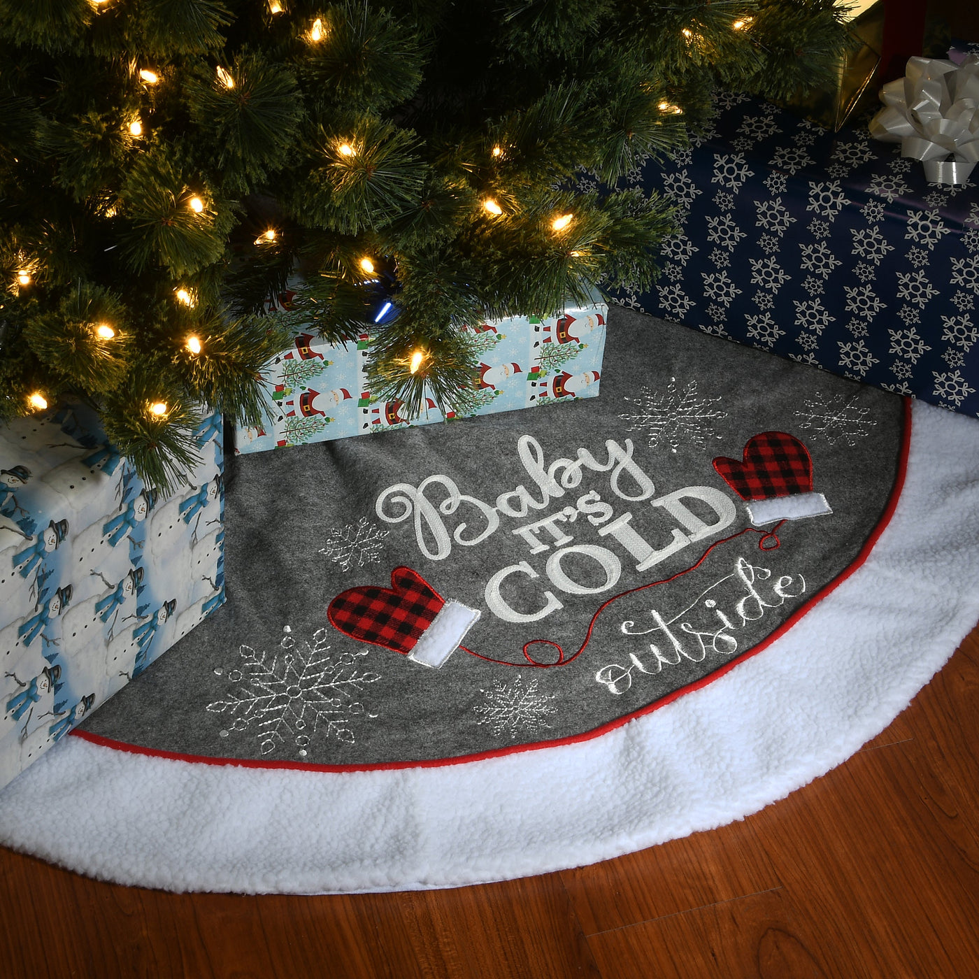 48 in. “Baby its Cold Outside in. Tree Skirt