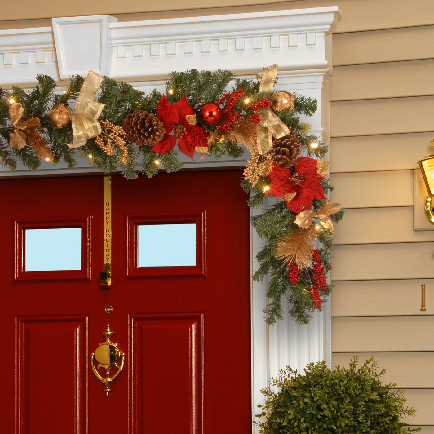 9 ft. Pre-Lit Christmas Collection Evergreen Decorated Garland