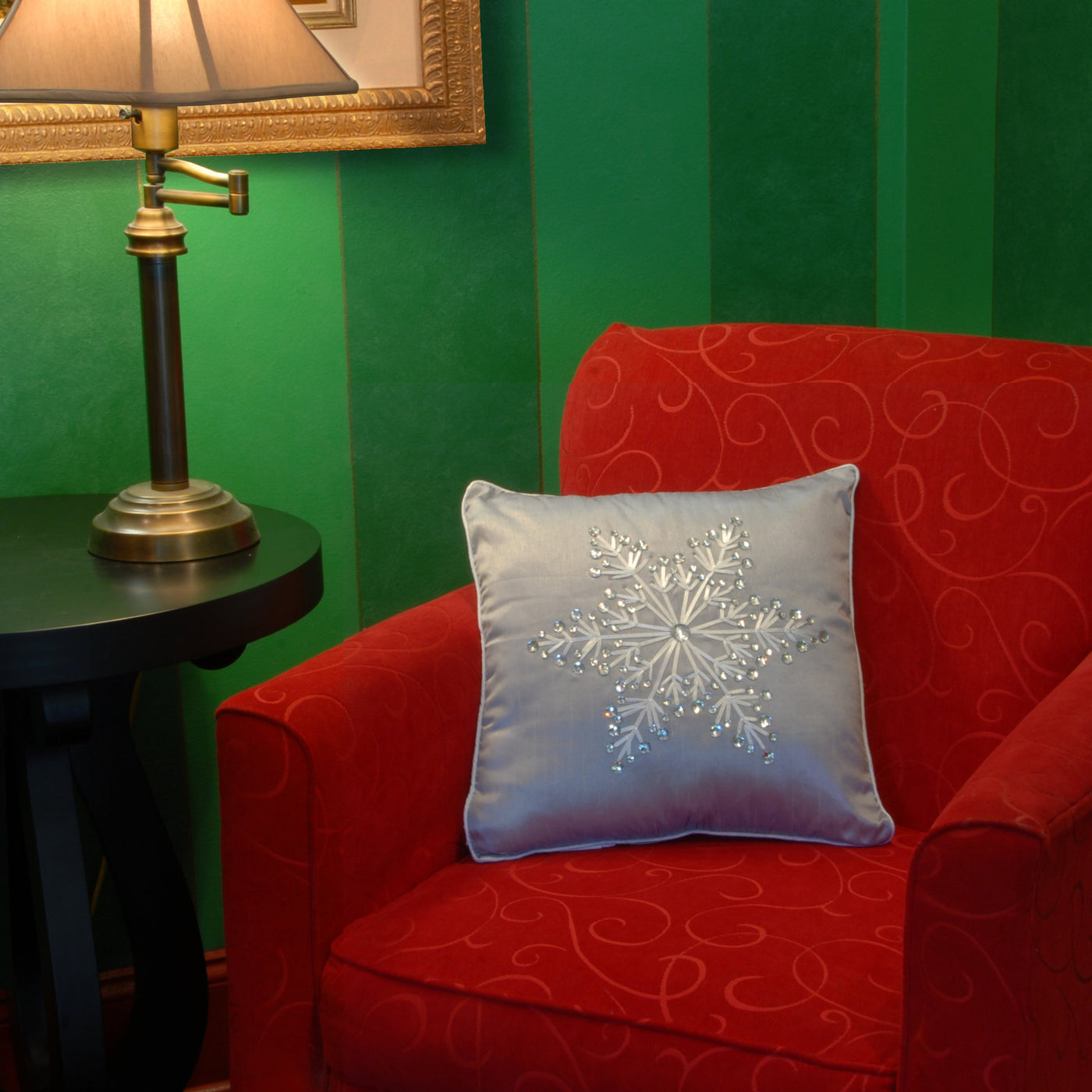 16 in Snowflake Pillow