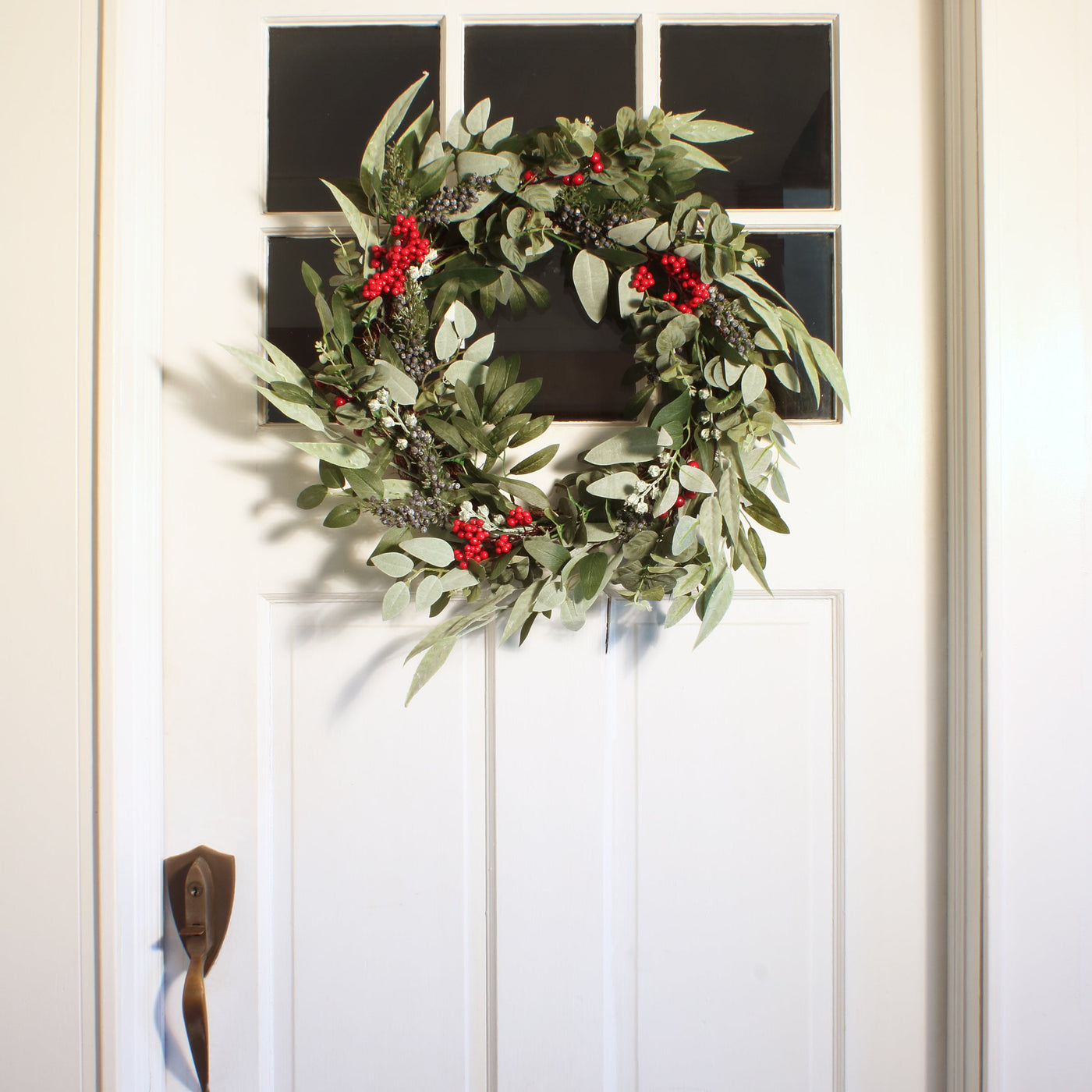 24 in. Christmas Eucalyptus and Berry Wreath