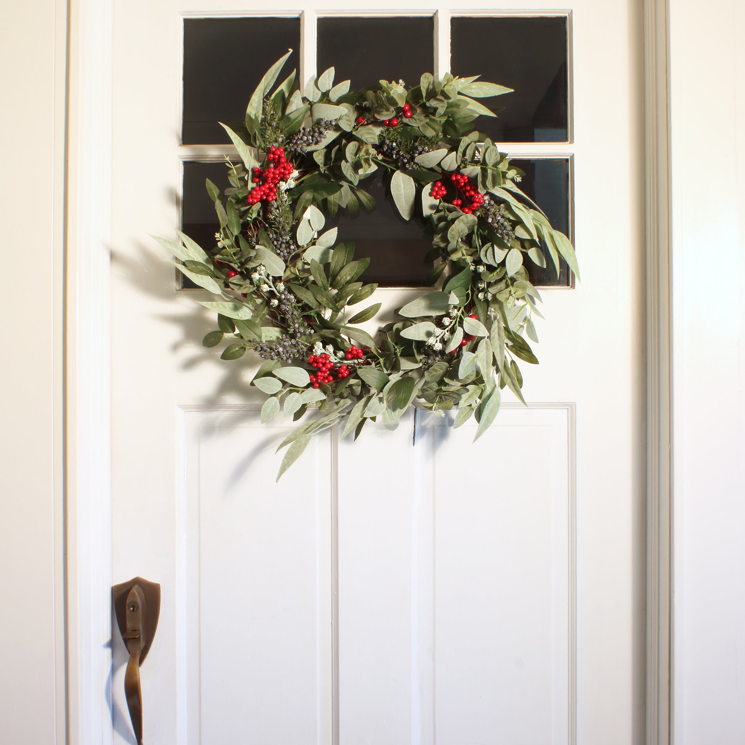 24 in. Christmas Eucalyptus and Berry Wreath