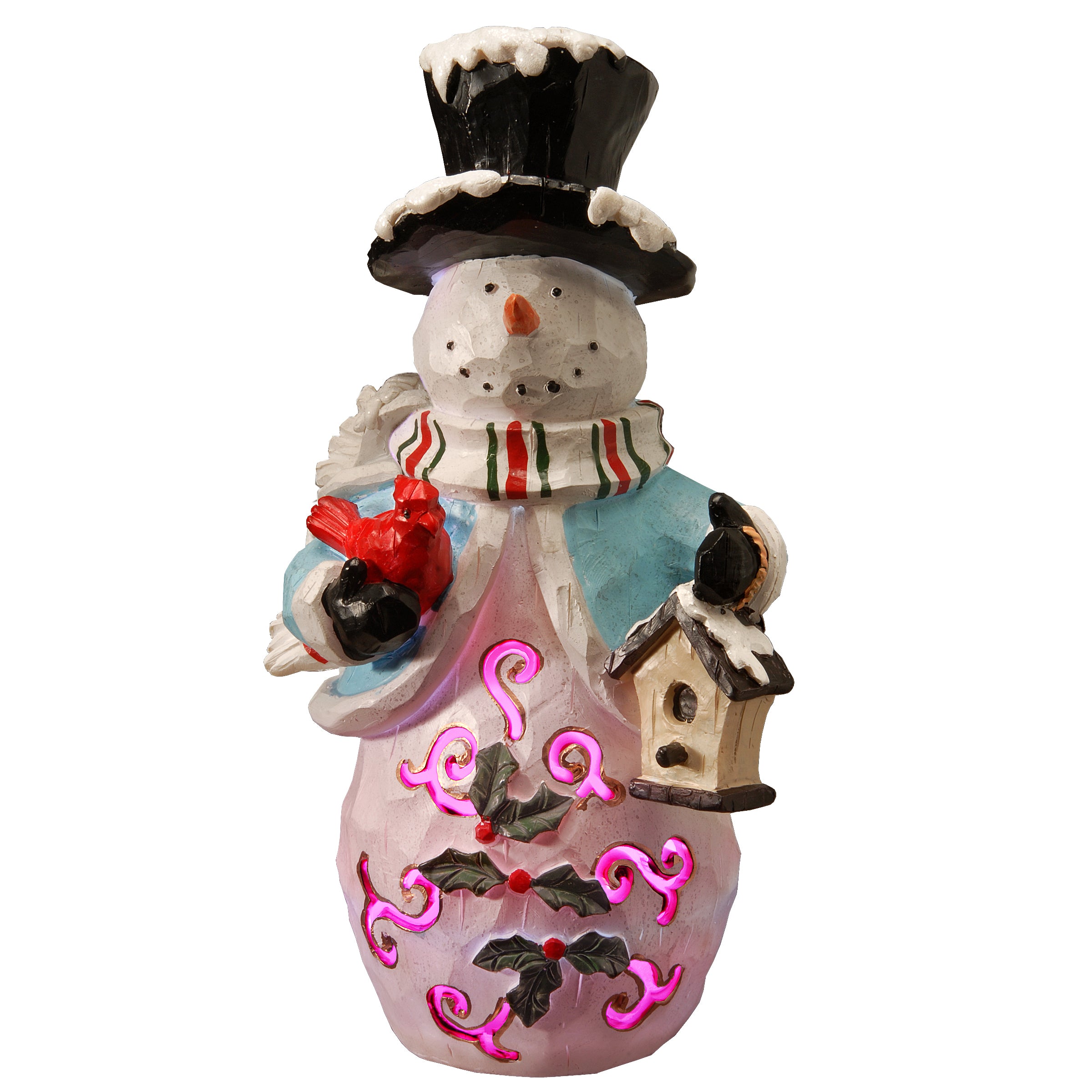 11in. Lighted Holiday Snowman Decor