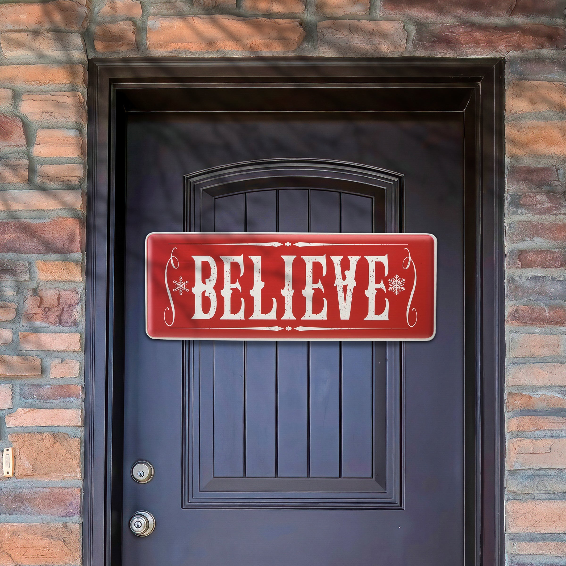 31 in. Believe Horizontal Holiday Wall Sign