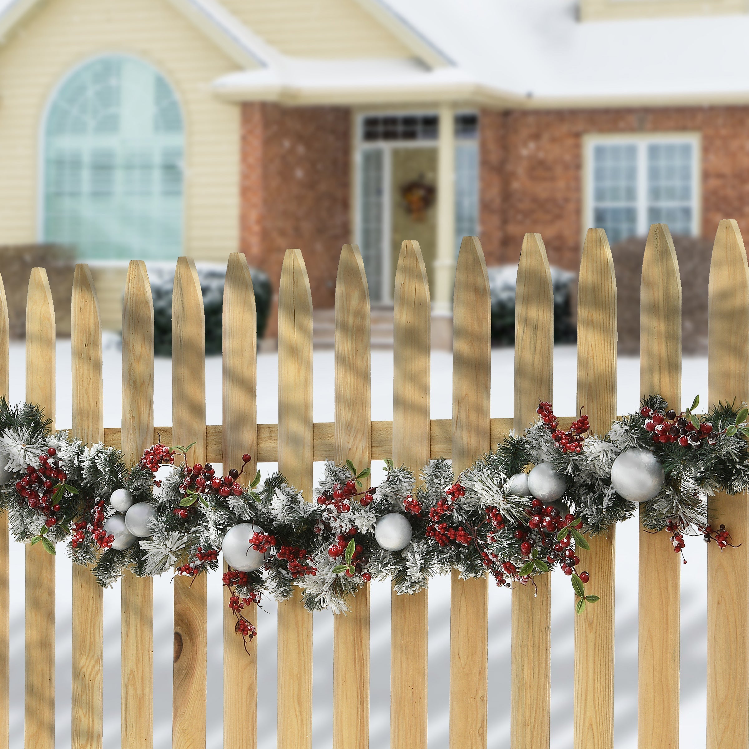 6 ft. Christmas Collection Evergreen Decorated Garland