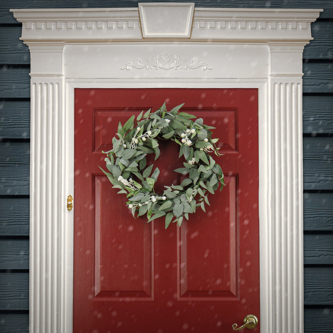 24 in. Mixed Leaves Decorated Wreath