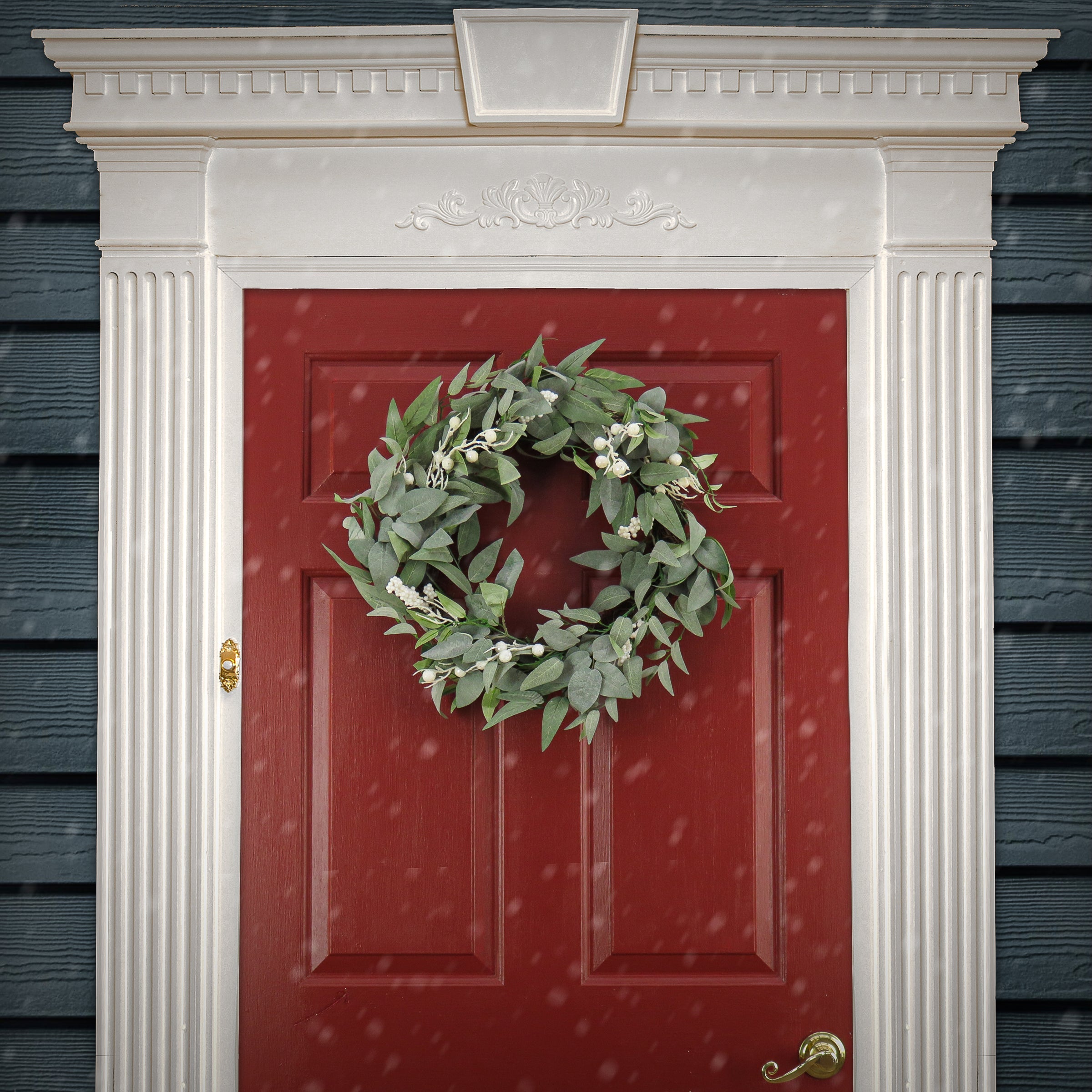 24 in. Mixed Leaves Decorated Wreath