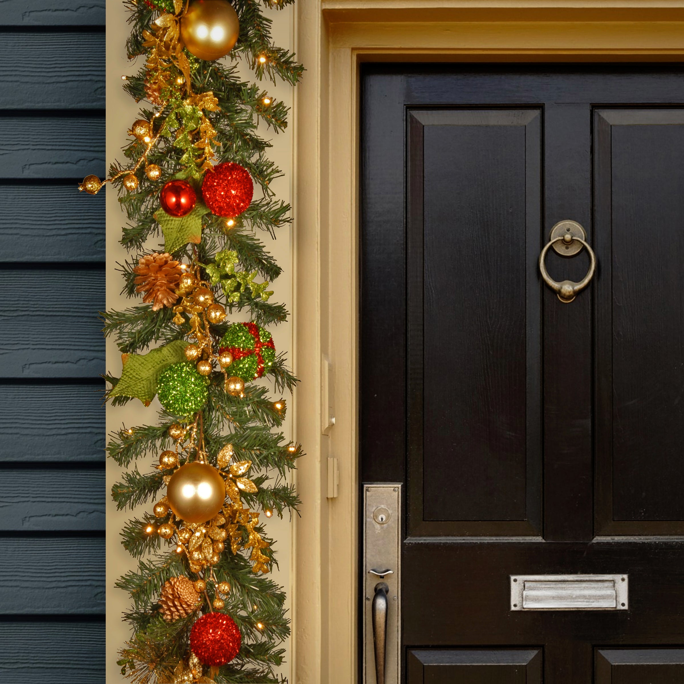 6 ft. Pre-Lit Decorated Garland with LED Lights