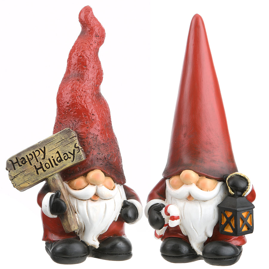 10" Santa Gnome Pair