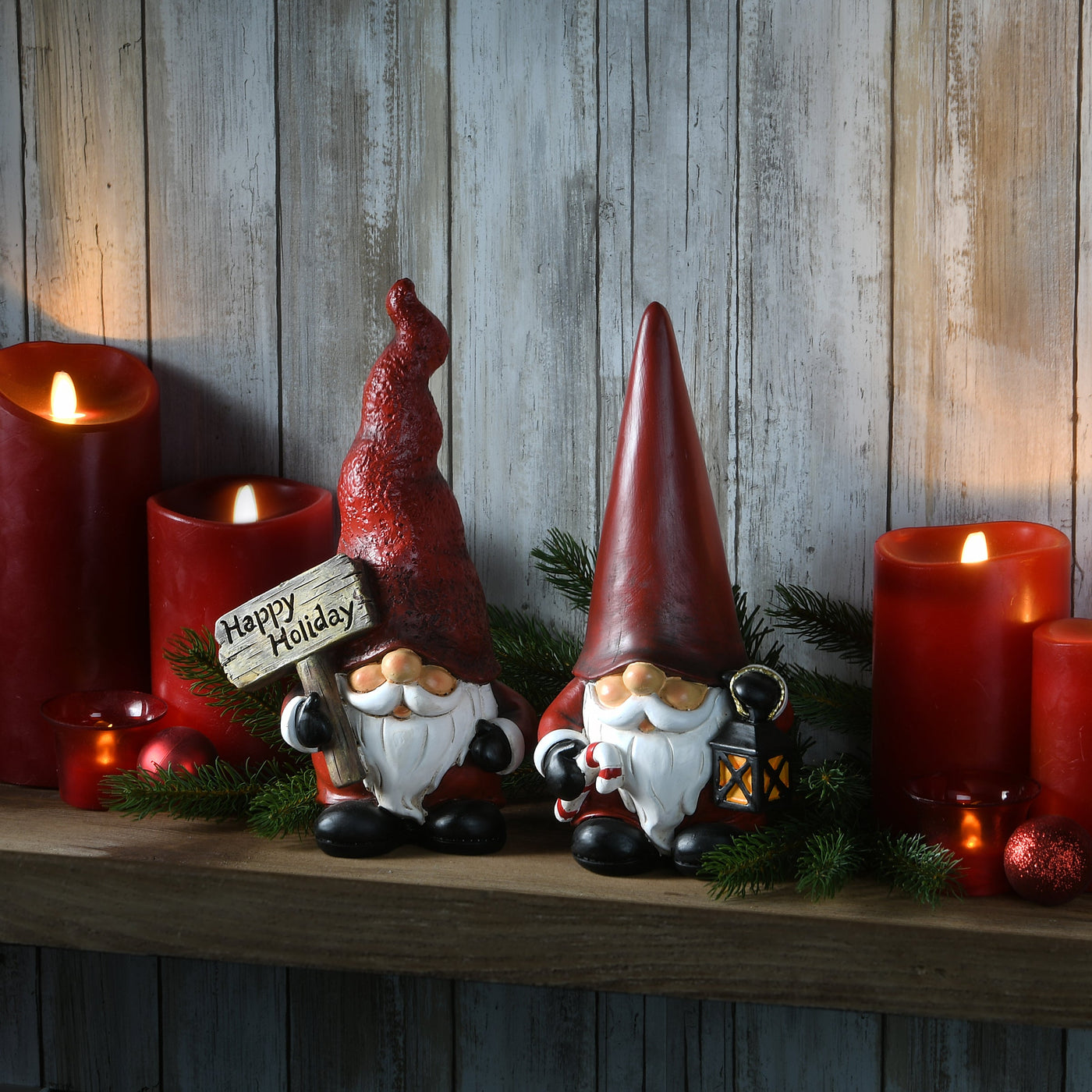 10 in. Santa Gnome Pair