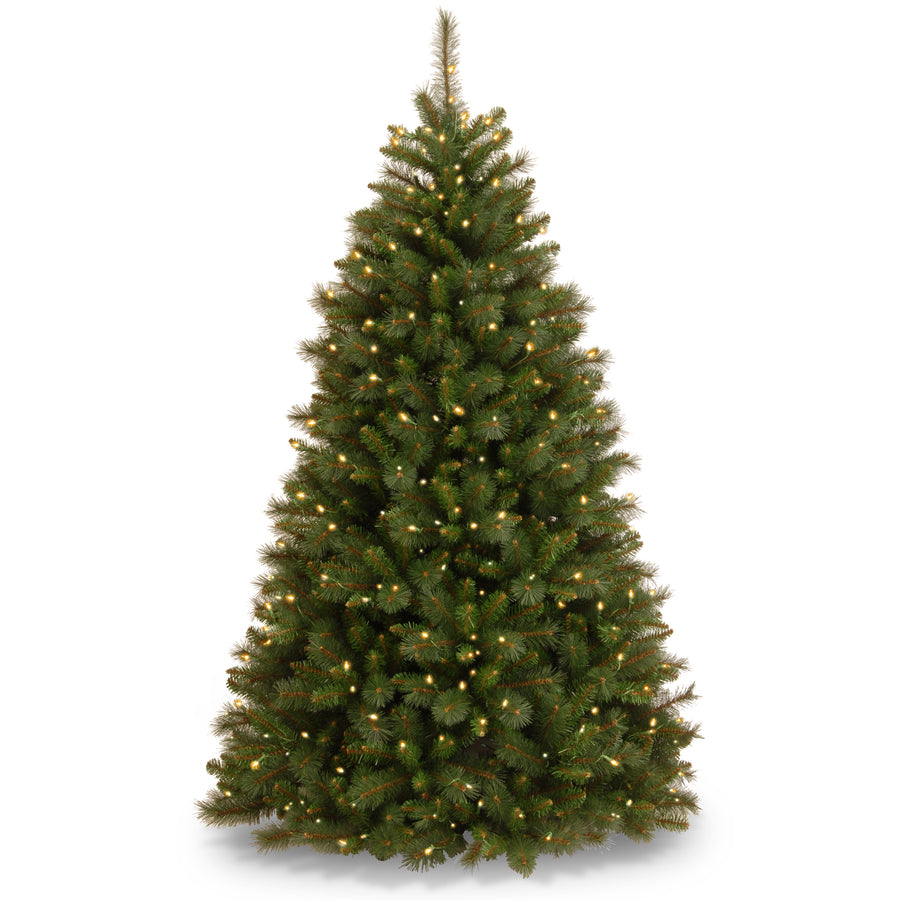 7.5 ft. Pre-Lit Rocky Ridge Pine Medium Tree with Clear Lights