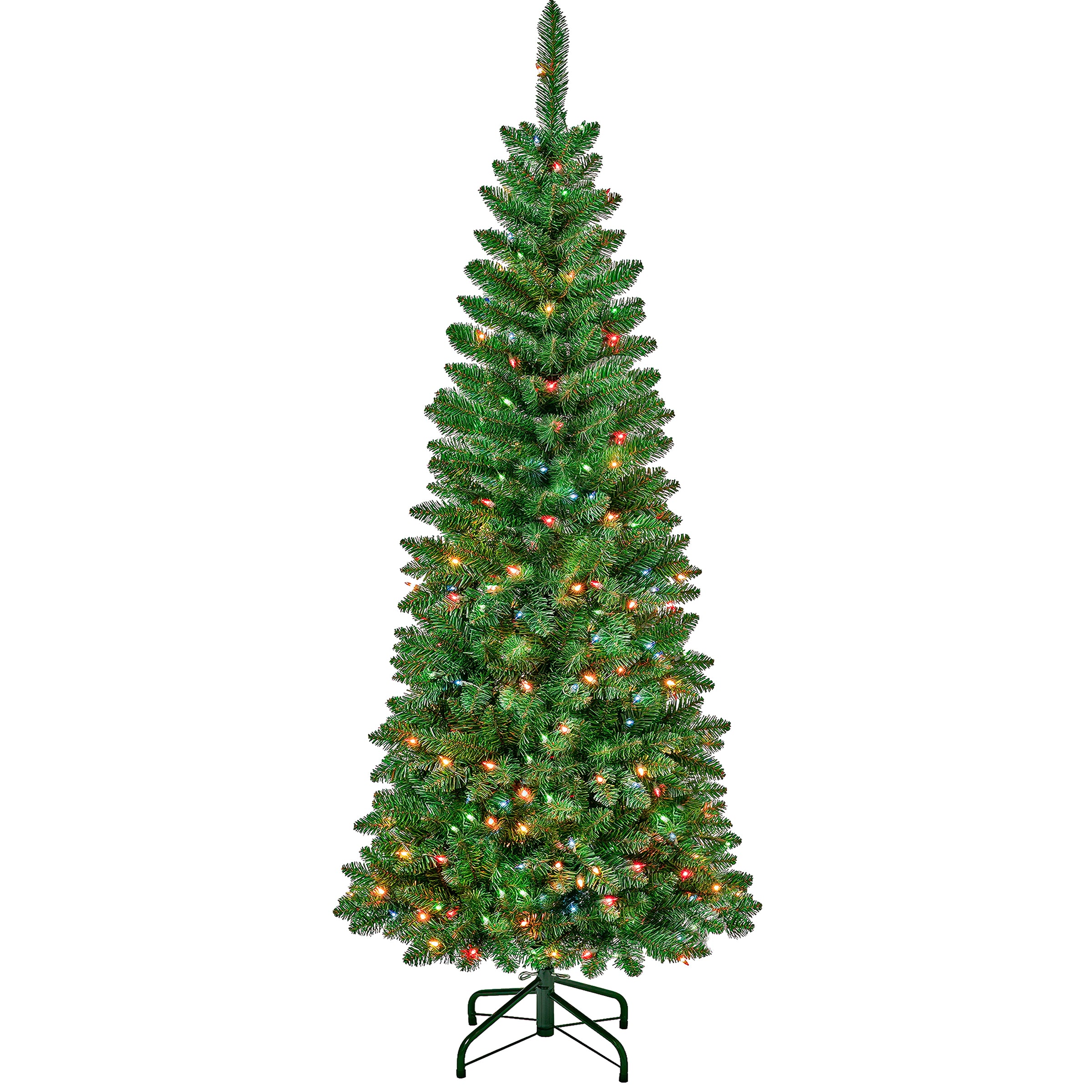 6 ft. Pre-Lit Rowan Slim Tree with Multicolor Lights