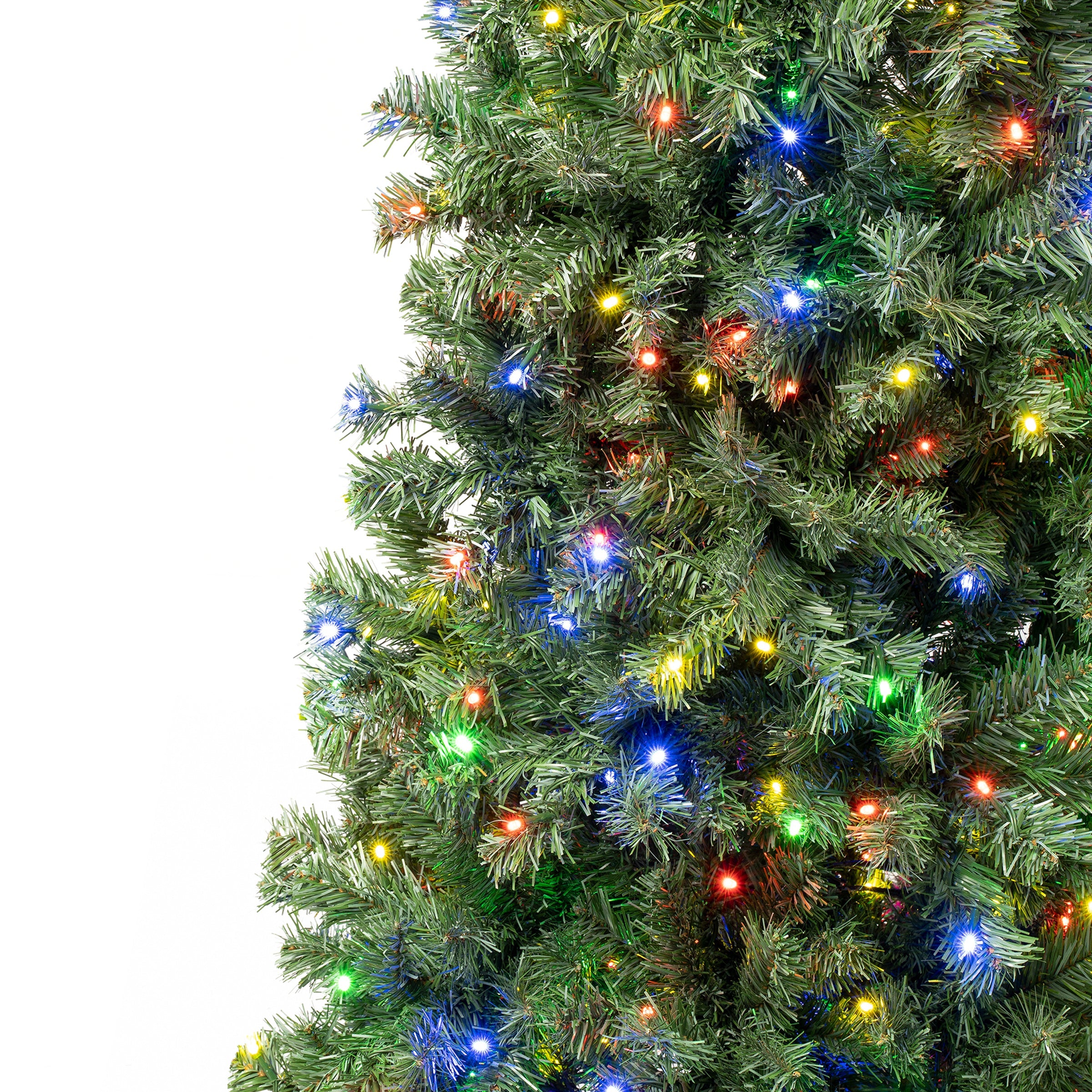 6 ft. Pre-Lit Sagamore Slim Tree with Multi LED Lights