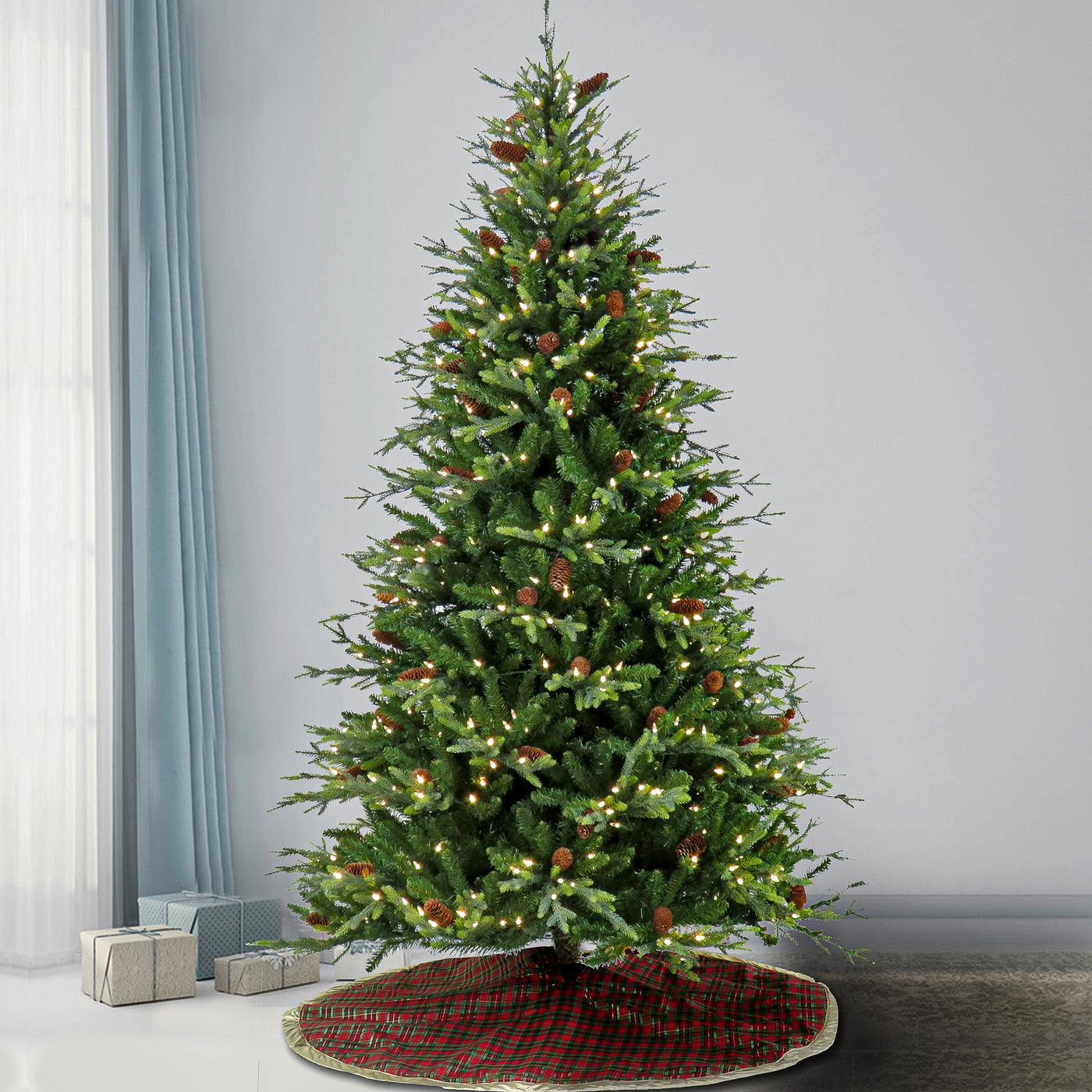 7.5 ft. Pre-Lit Skykomish Pine Tree with LED Lights