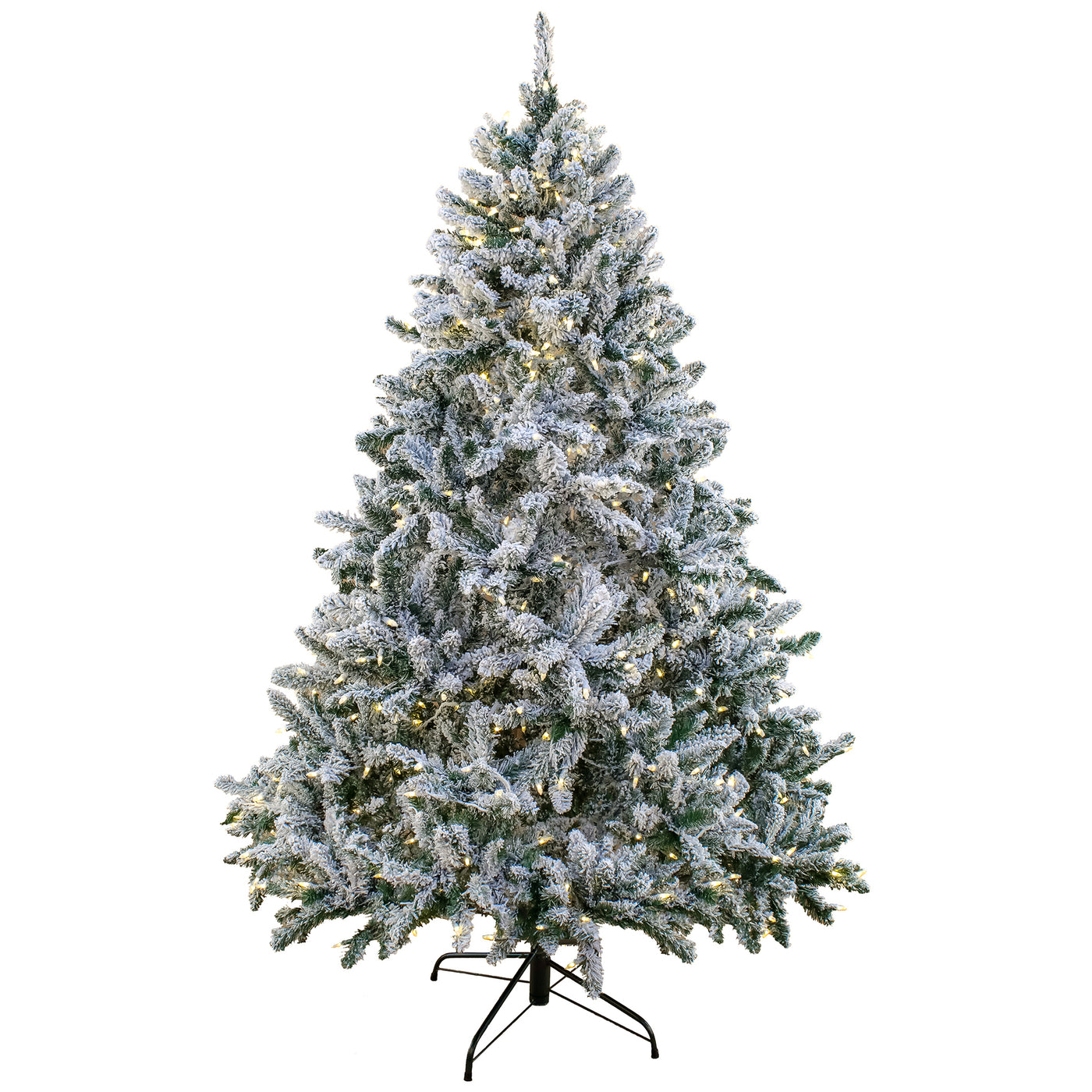 9ft. Pre-Lit Snowy Hudson Hinged Tree with PowerConnect Warm White LED Lights