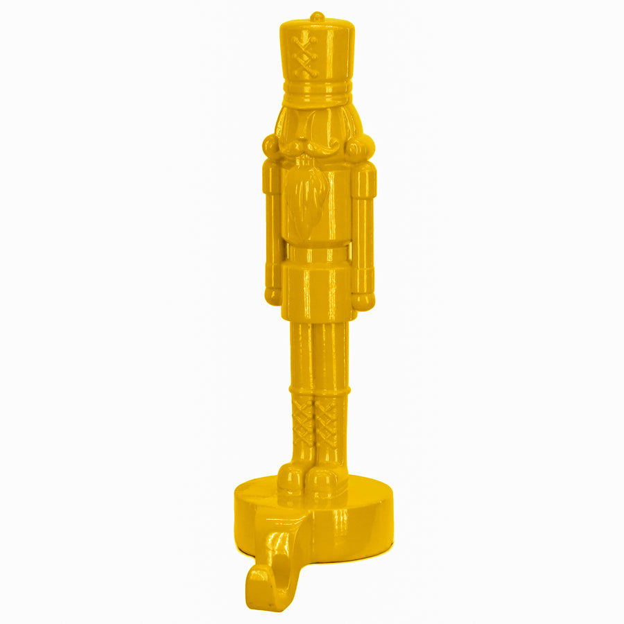 10” HGTV Home Collection Nutcracker Stocking Holder, Yellow