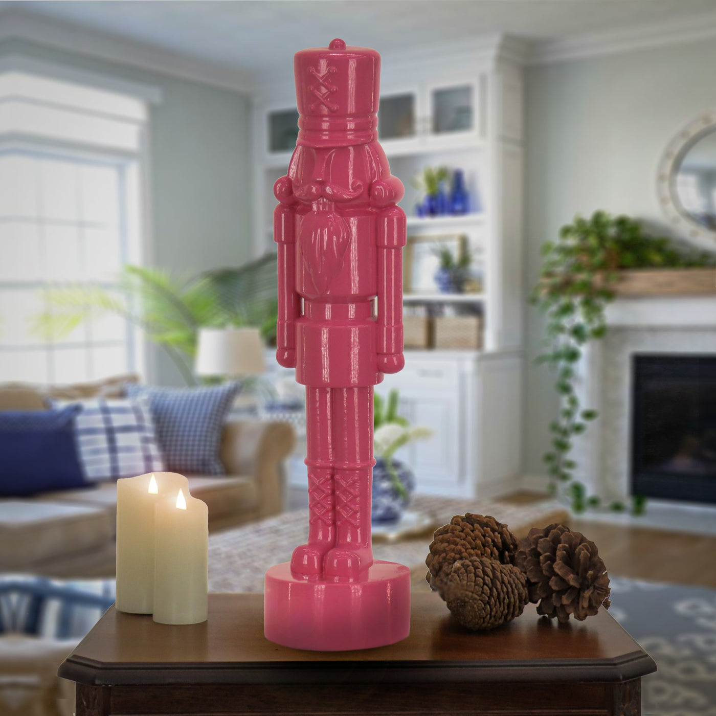 24 in. HGTV Home Collection Nutcracker Christmas Decor, Pink