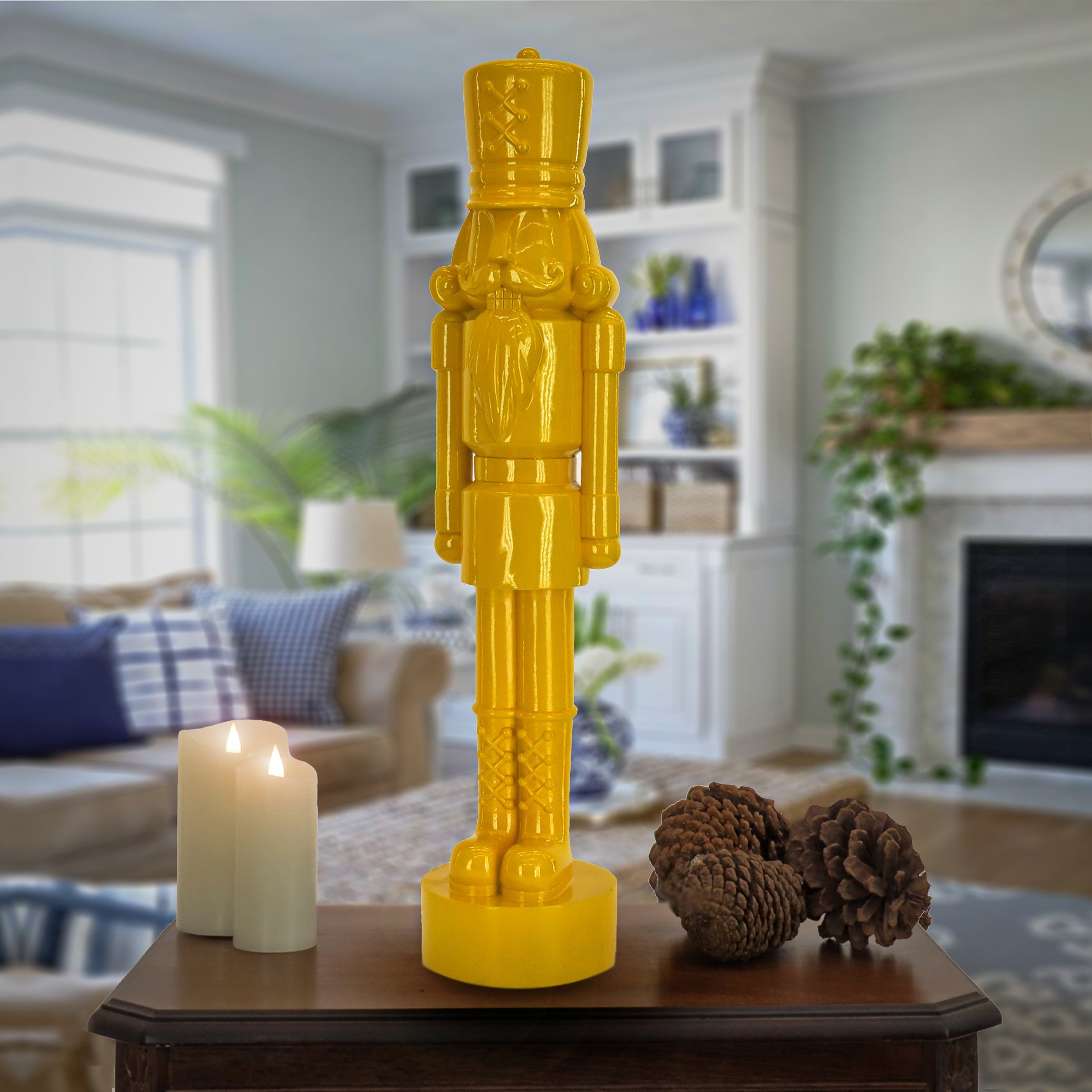 24 in. HGTV Home Collection Nutcracker Christmas Decor, Yellow