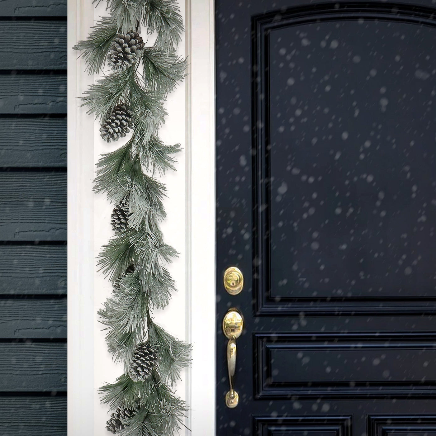 7 ft. Snowy Pine Plastic Garland