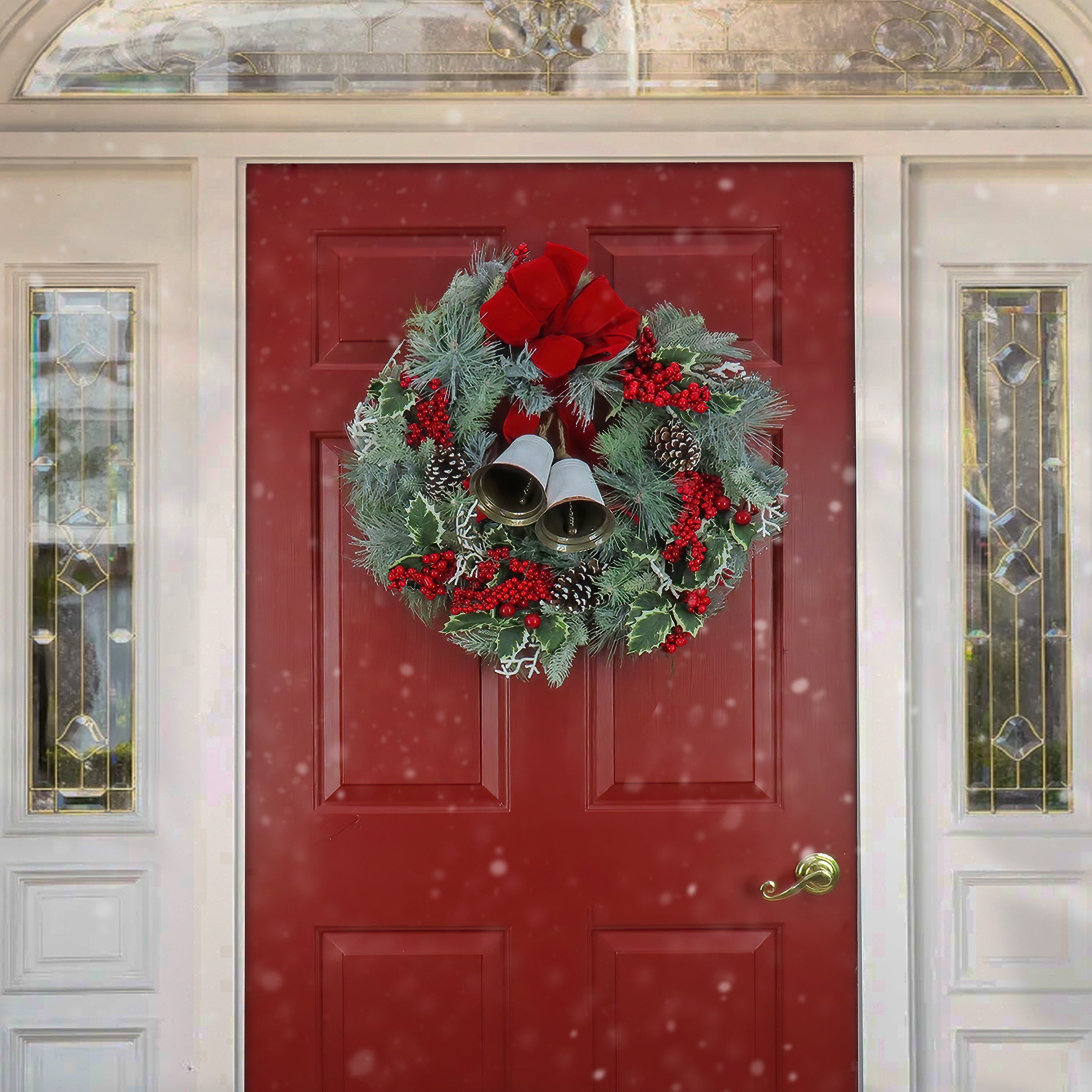 26 in. Berry Pine Plastic Wreath